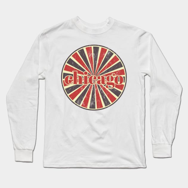 retro chicago Long Sleeve T-Shirt by DinoZard